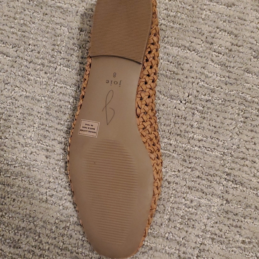 Jolie Tan Woven Flats for Casual Comfort - Picture 3 of 5